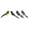 Qianly Elegant Grey Feathered Sparrow Bird Clip - Lifelike Home