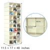 coastal rose Hanging Shoe Organizer for Closet, 30 Sections Hanging