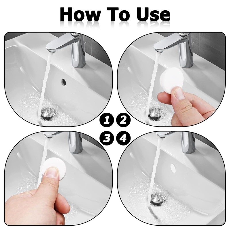 Pack of 10 Sink Overflow Covers, Overflow Covers for Sinks,