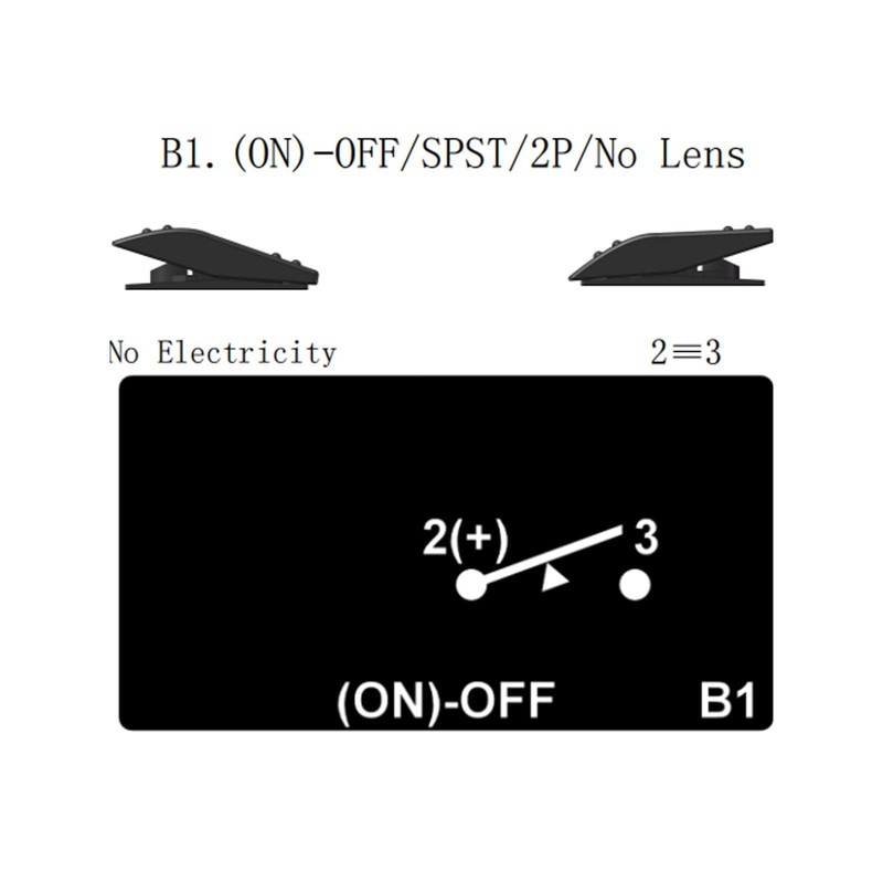 BANDC 2 Pin Momentary Rocker Switch 12V 20A SPST (ON)