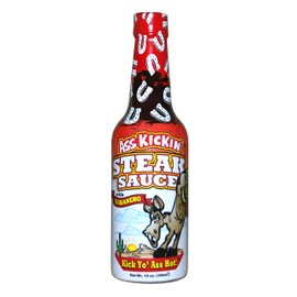 Ass Kickin' Spicy Steak Sauce with Habanero 10 oz. Premium Gourmet Steak Sauce with Hot Pepper Perfect for Hot Sauce Fans Try if You Dare!