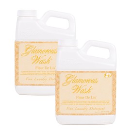 Elanze Designs Tyler Candle Company, Glam Wash, 16 Ounce, Fragrant, Scented, Luxury, Fine Laundry Detergent, Pack of 2, Fleur De Lis