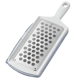 Shimomura Industries ATY-739 Ajii Shokubo Titanium Grater Container Included, Dishwasher Safe, White