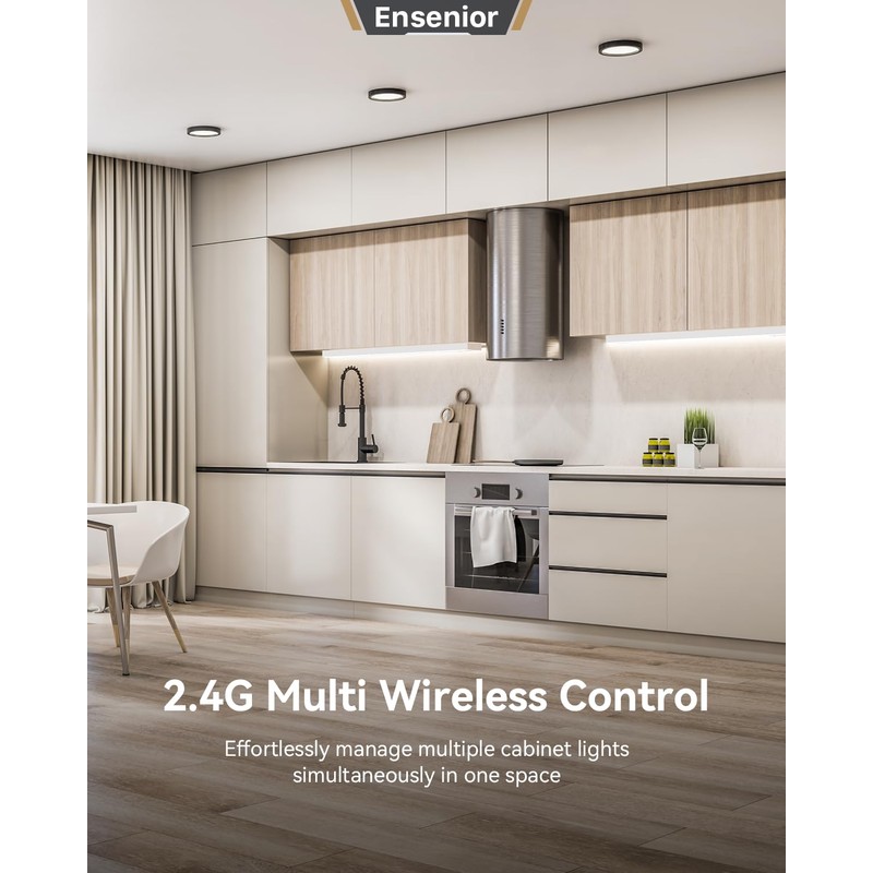 Ensenior 32 Inch LED Under Cabinet Lighting Hardwired, Hand Wave