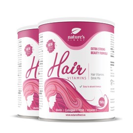 Nature's Finest by Nutrisslim Hair Vitamins Drink: Boost Hair Health with Biotin, Collagen, MSM Powder - Hair Care for Women Seeking Shiny, Strong, Thick Hair Growth - No Added Sugar, 1 Month Supply