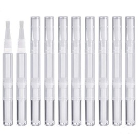 20Pcs Transparent Twist Pens,3ml Nail Twist Pens Empty Transparent Nail Oil Pen with Brush Empty Cuticle Oil Pen Cosmetic Container Pen for Lip Gloss Eyelash Growth Liquid