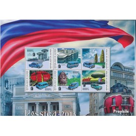 Guinea 9200-9205 Sheetlet II (complete.issue.) unmounted mint/never hinged ** MNH 2012 International stamp exhibition (Stamps for collectors) Cars/road traffic