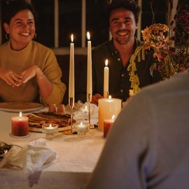 Spaas Candele da cena coniche, 8 ore, colore bianco, 8 pezzi, White