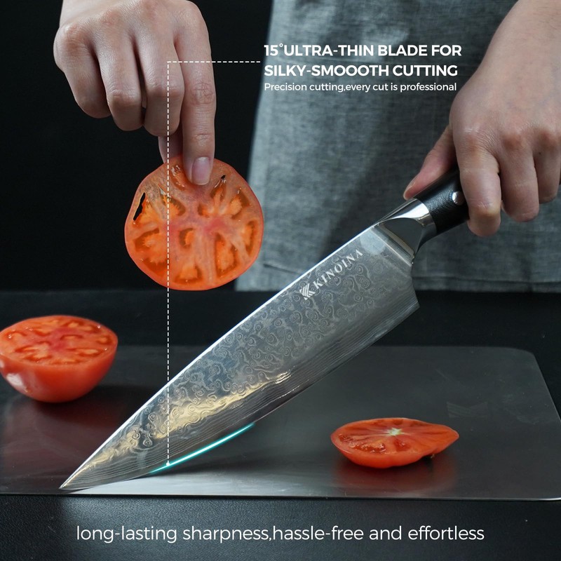 KINOINA 5-Piece Damascus Knife Set - Ultra-Sharp Professional 67-Layer VG10