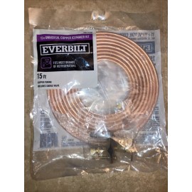 Everbilt 1/4 in x 15 ft Universal Copper IceMaker Installation Kit Supply Lines