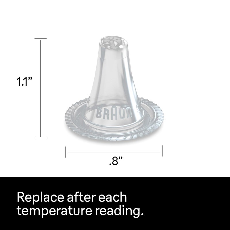 Braun ThermoScan Lens Filters for Ear Thermometer, Disposable Covers, Clear,