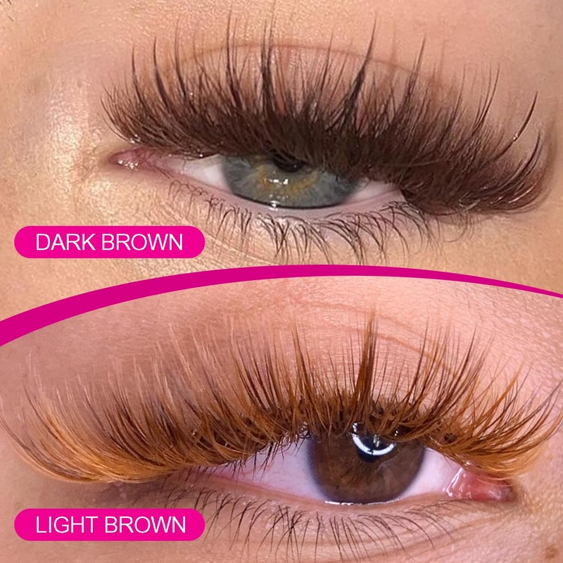 TDANCE Dark Brown Lash Extensions Colored Lash Extensions 0.03/0.05/0.07/0.1/0.15mm C/CC/D/DD/J/B/L
