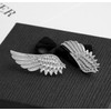 2Pcs Feather Brooch for Women Men Gold Suit Pins Metal