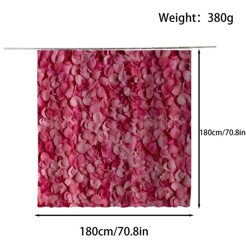 FAIRYGATE B8416 Shower Curtain Pink 180 x 180 cm Vintage