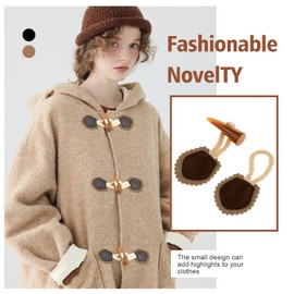 8 Paar Knebelknöpfe Dufflecoat Verschluss Knebelverschluss Dufflecoat Knöpfe Knebelverschlüsse Toggle Button für alle Arten von Kleidung Strickwaren Rucksäcken DIY Handgefertigte Accessoires usw