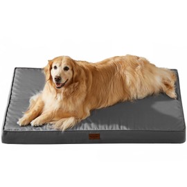 BFPETHOME Outdoor Dog Beds for Large Dogs, Waterproof Dog Bed for Medium, Large, Extra Large Dogs, Orthopedic Dog Bed with Removable Washable Cover, Egg Crate Foam Pet Bed Mat. (47 x 29 In, Dark Grey)