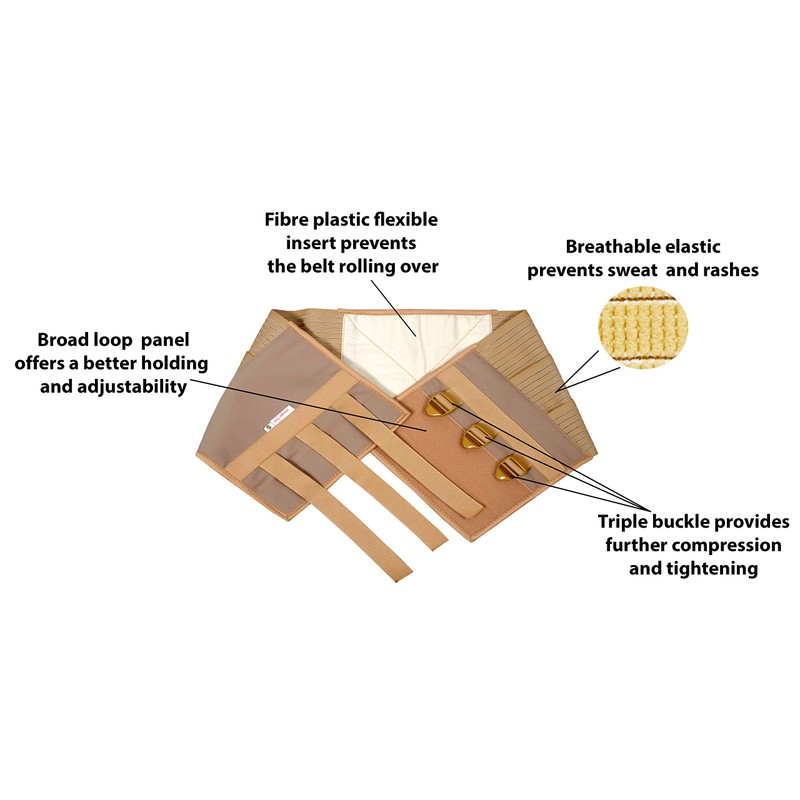 Wonder Care Waist Support Belt Half Elastic (Supreme), , ,