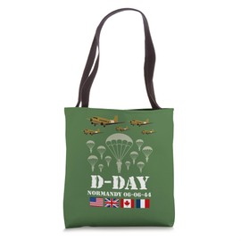 D-Day 81st Anniversary 1944 Paratroopers Veteran Tribute Men Tote Bag