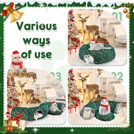 Colewin Cat Tunnel Bed,Collapsible Cats Donut Tunnel,Circle Foldable Peekaboo Cat Cave,Enrichment Cat Tube for Indoor Cats,Puppy and Pet