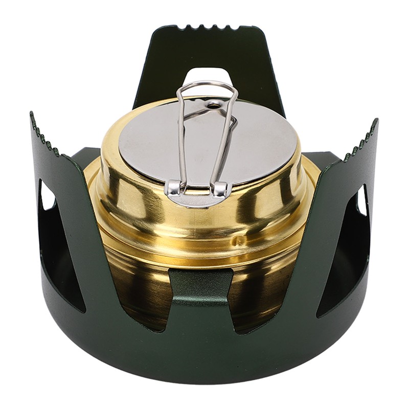 Mini Alcohol Stove Brass Aluminum Alloy Safe Windproof Portable Widely