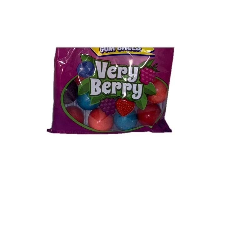 Dubble Bubble Very Berry Flavored Bubble Gum Balls-1ea 3.3oz Bag-NEW-SHIP