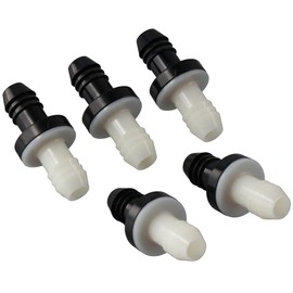 Fudeshe 6 pcs Plastic Check Valve,10 mm ABS Inline Plug-in One Way Valve, Inline Check Valve for Water Fuel Oil Air Gas