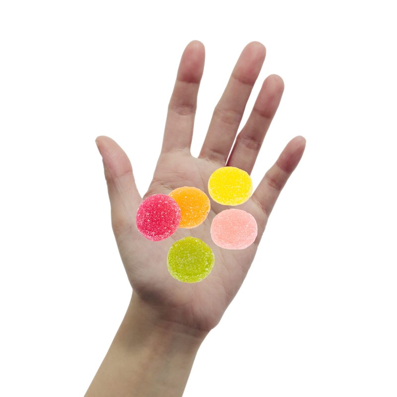Sweetzo Sunkist Fruit Gems, Fruity Pectin Flavored Chewy Candies, Orange,
