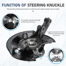 2 x Front Steering Knuckle Wheel Hub Bearing Driver Passenger Side Assembly Fit for 2003 2004 2005 03 04 05 Honda for Civic 1.7L Replace for # 698-495 698-494 51215S5AJ30 45255S01A00