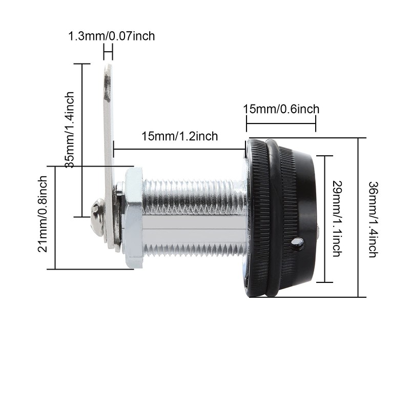 JMIATRY 4 Set Combination Cam Lock 1-1/8 Inch Cylinder Password