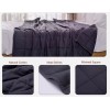 Weighted Blanket (15 Lbs Twin Size) Premium Cotton Glass Beads