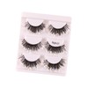 perfk 3 Pairs Luminous False Eyelashes with Sequins, Glitter Eyelashes,