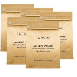 Pure Spirulina with Phycocyanin Powder PURE ORIGINAL INGREDIENTS Spirulina, adult unisex, powder, 113g, 5 pcs / 퓨어 스피루리나 위드 피코시아닌 파우더 PURE ORIGINAL INGREDIENTS Spirulina, 성인남녀공용, 분말, 113g, 5개