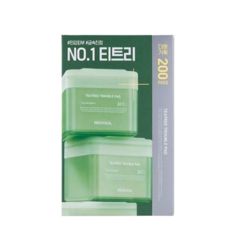 Mediheal Tea Tree Soothing Pads 100 sheets + 100 square