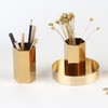 Pen Holder Hex Stainless Steel Gold Electroplating Durable Glossy Corrosion