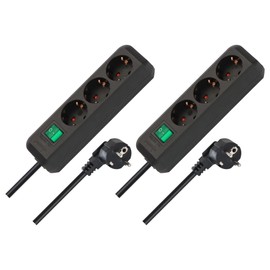 Brennenstuhl Eco-Line 3-Way Socket Strip Set of 2