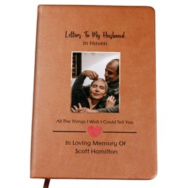 Jewelayer Customize Husband Wife Photo Letters To My Husband In Heaven Journal Memorial Grief Gifts For Loss Of Husband Sympathy Condolence Remembrance Bereavement Blank Notebook