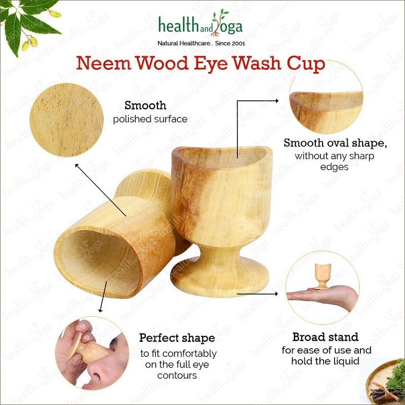 ChillEyes Neem Wood Eye Wash Cups - Ayurvedic Healing with