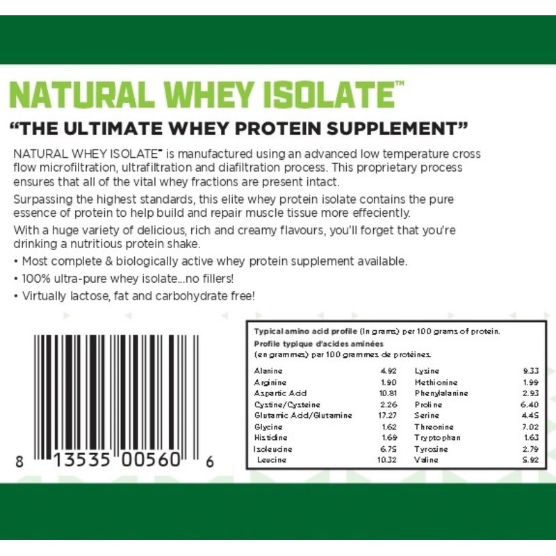 BioX Natural Whey Isolate | Unflavoured Whey Isolate Protein Powder