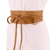FASHIONGEN - Woman leatherette waisband Obi Belt, MICA - Light