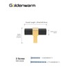 goldenwarm 25 Pack Cabinet Knobs Black and Gold Kitchen Cabinet