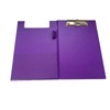 A5 Purple Foldover Clipboard with Pen Holder
