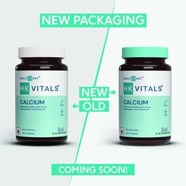 Naturix Health K Calcium + Vitamin D3 Supplement, 60 Calcium Tablets, with Magnesium & Zinc, for Complete Bone Health & Joint Support - Women and Men