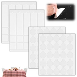 PEUTIER 80pcs Tablecloth Clips, 3 Shapes Clear Table Cloth Holder Cover Table Cloth Adhesives to Hold Tablecloth in Place Tablecloth Glue for Indoor Outdoor Table Cover Party Picnic Table Cloth
