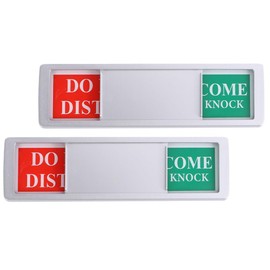2pcs Do Not Disturb Door Sign Privacy Door Sign Please Knock Sign Home Office Restroom Conference Magnetic Slider Door Indicator