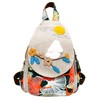 POPUCT Cute Small Cotton Hand Craft Backpack Purse Mini Multi
