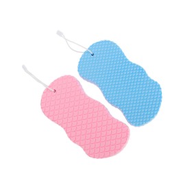 Gatuida 2pcs Bath Sponges Soft and Supple Shower Scrubbers for Gentle Skin Exfoliation for Daily Bathing and Back Rubbing Safe for Blue Pink