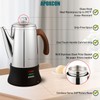APOXCON Electric Coffee Percolator Stainless Steel Coffee Maker with Two