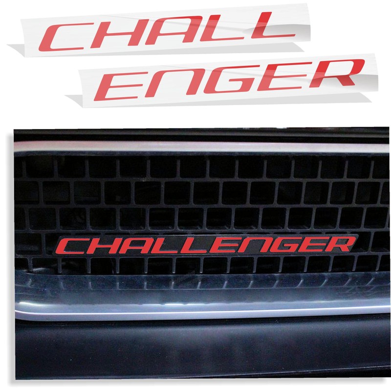 Challenger Grille Emblem Overlay Decal - 08-14 Challenger - (Color: