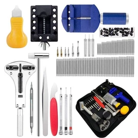 506PCS Watch Repair Tool Kit Back Case Opener Remover Spring Pin Bars Watchmaker- Professional Watchmaker's Essential Tool Set