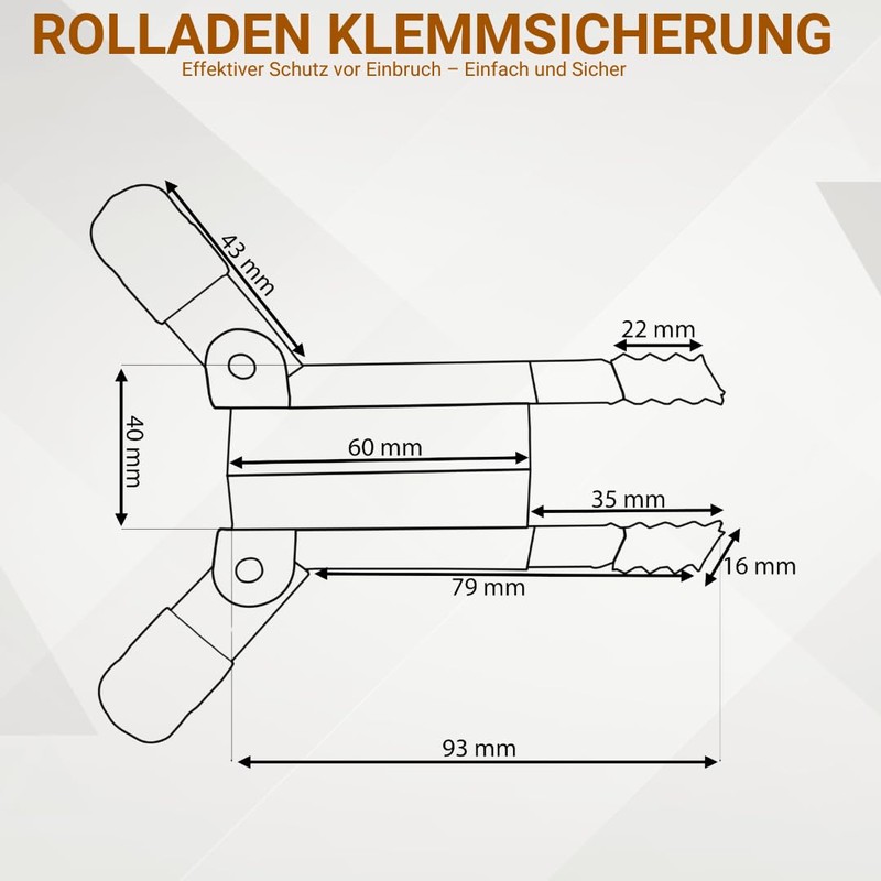 Clamping Protection Roller Shutter Burglary Protection for the Window, Ingenious